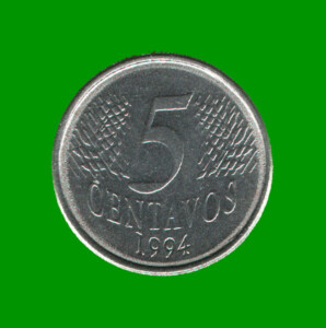 MONEDA DE BRASIL 5 CENTAVOS, AÑO 1994 ESTADO USADA.-