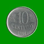 MONEDA DE BRASIL 10 CENTAVOS, AÑO 1994 ESTADO USADA.-