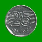 MONEDA DE BRASIL 25 CENTAVOS, AÑO 1994 ESTADO USADA.-