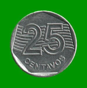 MONEDA DE BRASIL 25 CENTAVOS, AÑO 1994 ESTADO USADA.-