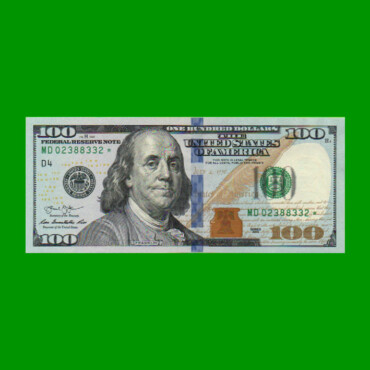 REPOSICION BILLETE DE EE UU 100 DOLARES, SELLO VERDE, PICK NEW, ESTADO SIN CIRCULAR.-