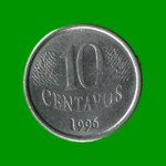 MONEDA DE BRASIL 10 CENTAVOS, AÑO 1996 ESTADO USADA.-