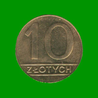 MONEDA DE POLONIA 10 ZLOTY, AÑO 1990, ESTADO NUEVA.-