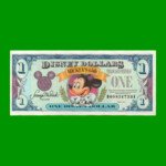 BILLETE DE EEUU DISNEY 1 DOLAR, FANTASIA, AÑO 1993, ESTADO EXCELENTE+ .-