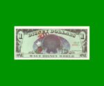 BILLETE DE EEUU DISNEY 1 DOLAR, FANTASIA, AÑO 2000, ESTADO SIN CIRCULAR.- - Imagen 2