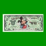 BILLETE DE EEUU DISNEY 1 DOLAR, FANTASIA, AÑO 2000, ESTADO SIN CIRCULAR.-