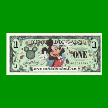 BILLETE DE EEUU DISNEY 1 DOLAR, FANTASIA, AÑO 2000, ESTADO SIN CIRCULAR.-