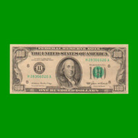 BILLETE DE EEUU 20 DOLARES, 100 DOLARES, FALSO, AÑO 1985, ESTADO MUY BUENO+ .-