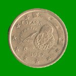 MONEDA DE ESPAÑA 50 CENTAVOS DE EURO, AÑO 1999, ESTADO USADA.- - Imagen 2