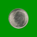 MONEDA DE VENEZUELA 25 CENTIMOS, AÑO 1965, ESTADO NUEVA.- - Imagen 2