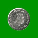MONEDA DE HOLANDA 25 CENTAVOS, AÑO 1980, ESTADO USADA.- - Imagen 2