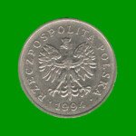 MONEDA DE POLONIA 1 ZLOTY, AÑO 1994, ESTADO USADA.- - Imagen 2