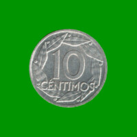 MONEDA DE ESPAÑA 10 CENTAVOS, AÑO 1959, ESTADO USADA.-
