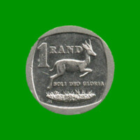 MONEDA DE SUDAFRICA 1 RAND, AÑO 2007, ESTADO USADA.-