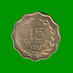 MONEDA DE PARAGUAY 15 CENTIMOS, AÑO 1953, ESTADO NUEVA.-