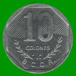 MONEDA DE COSTA RICA 10 COLONES, AÑO 1992, ESTADO USADA.-