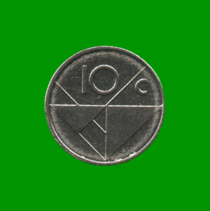 MONEDA DE ARUBA 10 CENTAVOS, AÑO 2009, ESTADO NUEVA.-