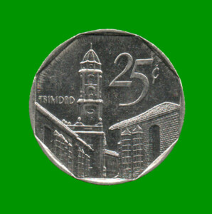 MONEDA DE CUBA 25 CENTAVOS CONVERTIBLES, AÑO 1994, ESTADO USADA.-