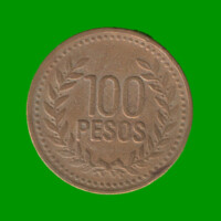 MONEDA DE COLOMBIA $ 100 PESOS, AÑO 1994, ESTADO USADA.-