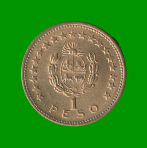 MONEDA DE URUGUAY $ 1,00 , AÑO 1965, ESTADO USADA.-