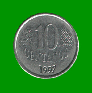 MONEDA DE BRASIL 10 CENTAVOS, AÑO 1997 ESTADO USADA.-