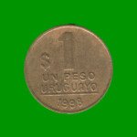 MONEDA DE URUGUAY $ 1,00 , AÑO 1998, ESTADO USADA.-