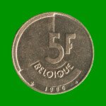 MONEDA DE BELGICA 5 FRANCO, AÑO 1986, ESTADO USADA.-