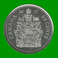 MONEDA DE CANADA 50 CENTAVOS, AÑO 2017, ESTADO NUEVA.-