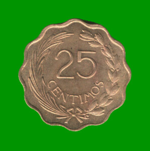 MONEDA DE PARAGUAY 25 CENTIMOS, AÑO 1953, ESTADO NUEVA.-