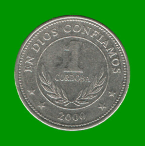 MONEDA DE NICARAGUA 1 CORDOBA, AÑO 2000, ESTADO USADA.-