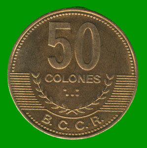 MONEDA DE COSTA RICA 50 COLONES, AÑO 2007, ESTADO USADA.-