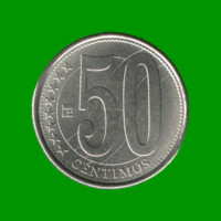 MONEDA DE VENEZUELA 50 CENTIMOS, AÑO 2007, ESTADO NUEVA.-