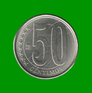 MONEDA DE VENEZUELA 50 CENTIMOS, AÑO 2007, ESTADO NUEVA.-