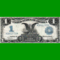 BILLETE DE EEUU 1.00 DOLAR, AGUILA NEGRA, PICK 338, ESTADO MUY BUENO- .-
