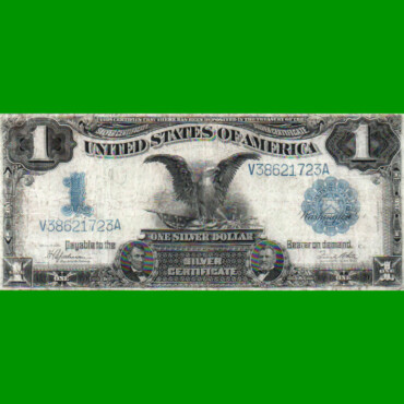 BILLETE DE EEUU 1.00 DOLAR, AGUILA NEGRA, PICK 338, ESTADO MUY BUENO- .-