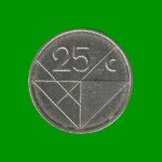 MONEDA DE ARUBA 25 CENTAVOS, AÑO 2009, ESTADO NUEVA.-