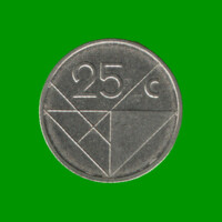 MONEDA DE ARUBA 25 CENTAVOS, AÑO 2009, ESTADO NUEVA.-