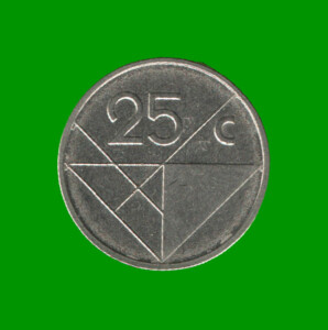 MONEDA DE ARUBA 25 CENTAVOS, AÑO 2009, ESTADO NUEVA.-