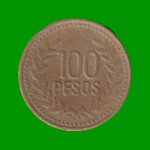 MONEDA DE COLOMBIA $ 100 PESOS, AÑO 1995, ESTADO USADA.-