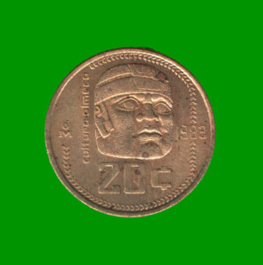 MONEDA DE MEXICO 20 CENTAVOS, AÑO 1983, ESTADO USADA.-
