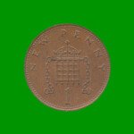 MONEDA DE REINO UNIDO 1 NUEVO PENIQUE, AÑO 1971, ESTADO USADA.-