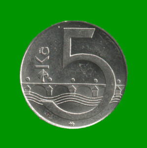 MONEDA DE REPUBLICA CHECA 5 CORONAS, AÑO 2002, ESTADO USADA.-