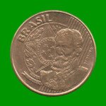 MONEDA DE BRASIL 25 CENTAVOS, AÑO 2008, ESTADO USADA.- - Imagen 2