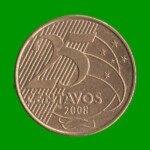 MONEDA DE BRASIL 25 CENTAVOS, AÑO 2008, ESTADO USADA.-