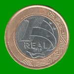 MONEDA DE BRASIL 1 REAL, BIMETALICA, AÑO 2010, ESTADO USADA.- - Imagen 2