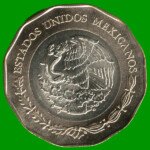 MONEDA DE MEXICO 20 PESOS, CONMEMORATIVA, BIMETALICA, AÑO 2021, TEOCALLI, ESTADO NUEVA.- - Imagen 2