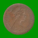 MONEDA DE REINO UNIDO 2 NUEVOS PENIQUES, AÑO 1971, ESTADO USADA.- - Imagen 2