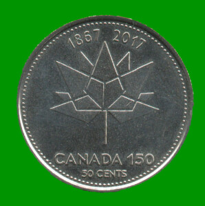MONEDA DE CANADA 50 CENTAVOS, CONMEMORATIVA, AÑO 2017, ESTADO NUEVA.-
