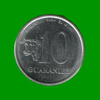 MONEDA DE PARAGUAY 10 GUARANIES, AÑO 1980, ESTADO NUEVA.-