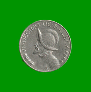 MONEDA DE PANAMA 1/10 BALBOA, AÑO 2001, ESTADO USADA.-